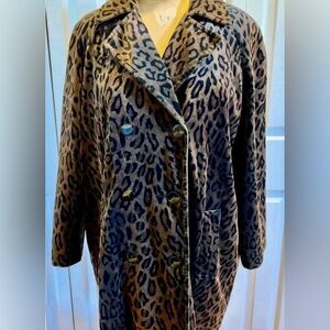 CHIVALRY Vintage De Ball Velvet Animal Print Coat 🐆🧥